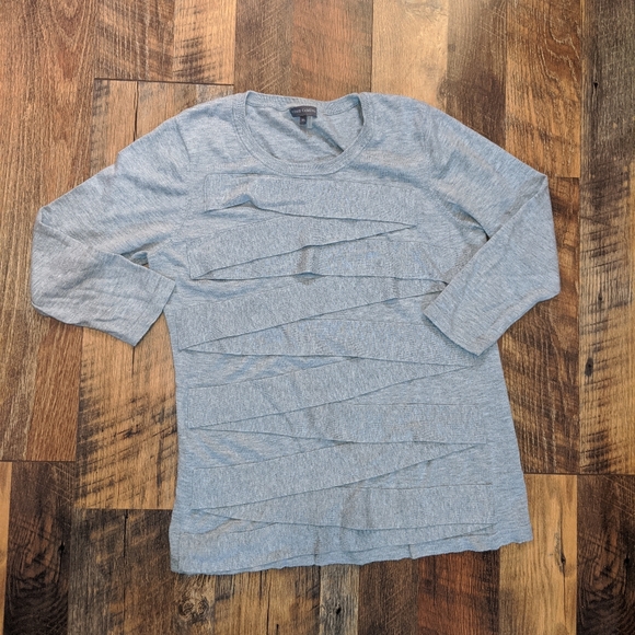 VINCE CAMUTO ZIGZAG SWEATER IN GREY - Picture 6 of 8